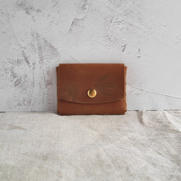 Seconds Sale- Tan Leather Interlocked Purse-Not Personalised