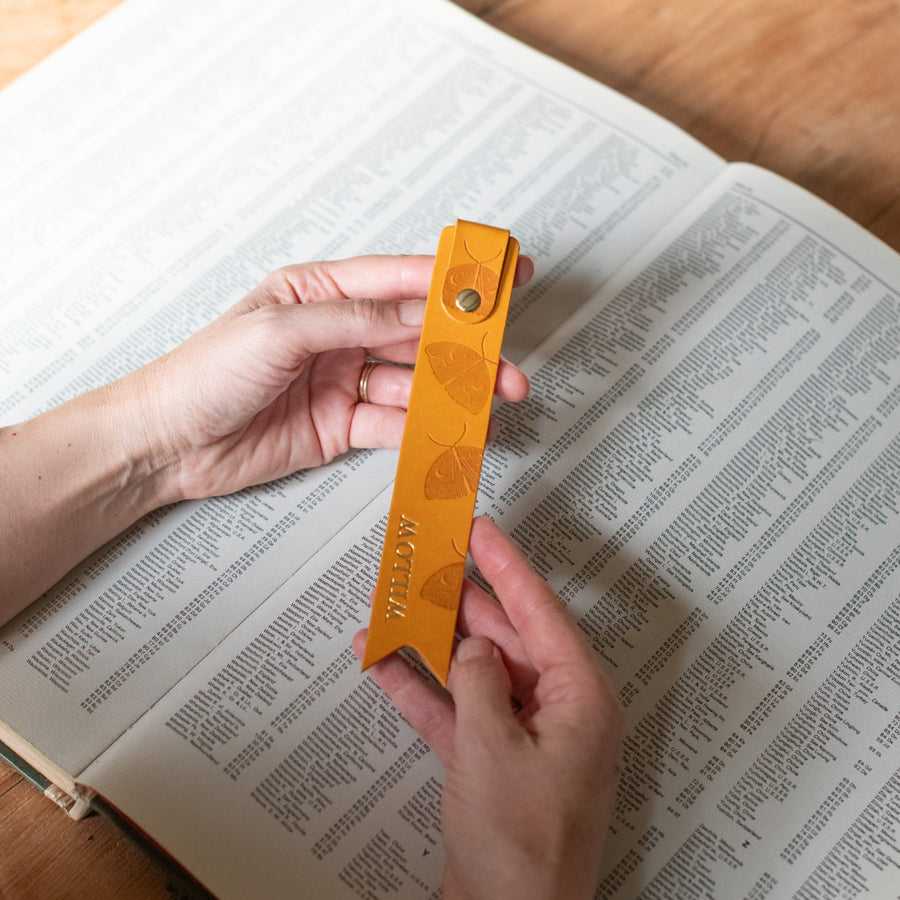 Smaller Personalised Moth Bookmark with Gift Box