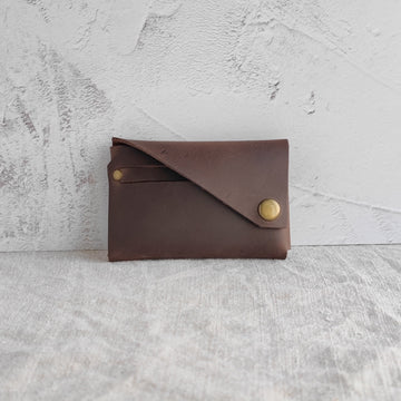 Seconds Sale Item- Brown Oiled Leather Wallet-Non personalised