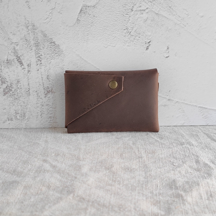 Seconds Sale Item- Brown Oiled Leather Wallet-Non personalised