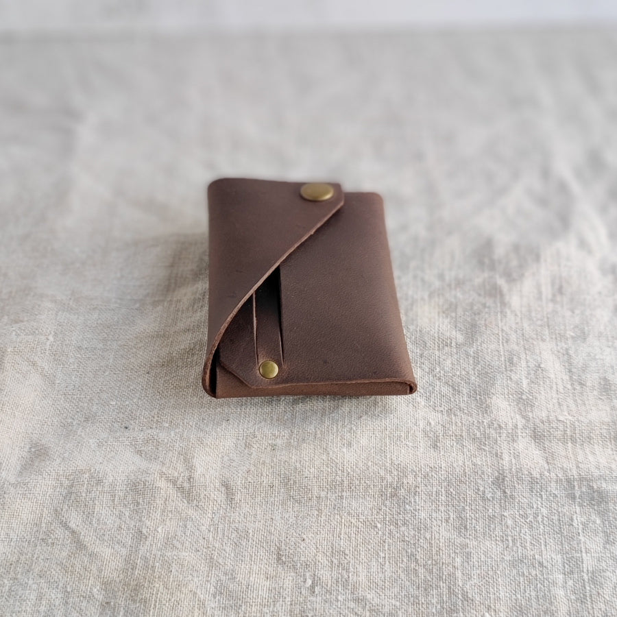 Seconds Sale Item- Brown Oiled Leather Wallet-Non personalised