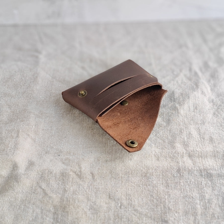 Seconds Sale Item- Brown Oiled Leather Wallet-Non personalised