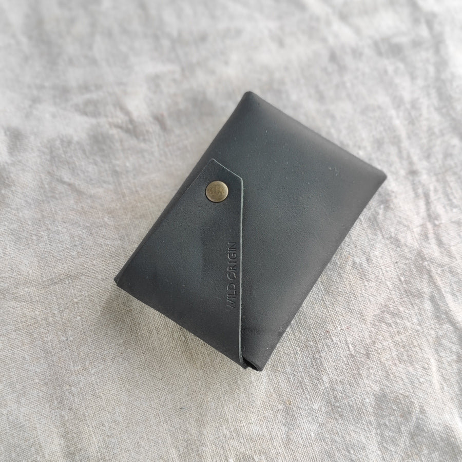 Seconds Sale- Black Oiled Leather Wallet, non personalised.