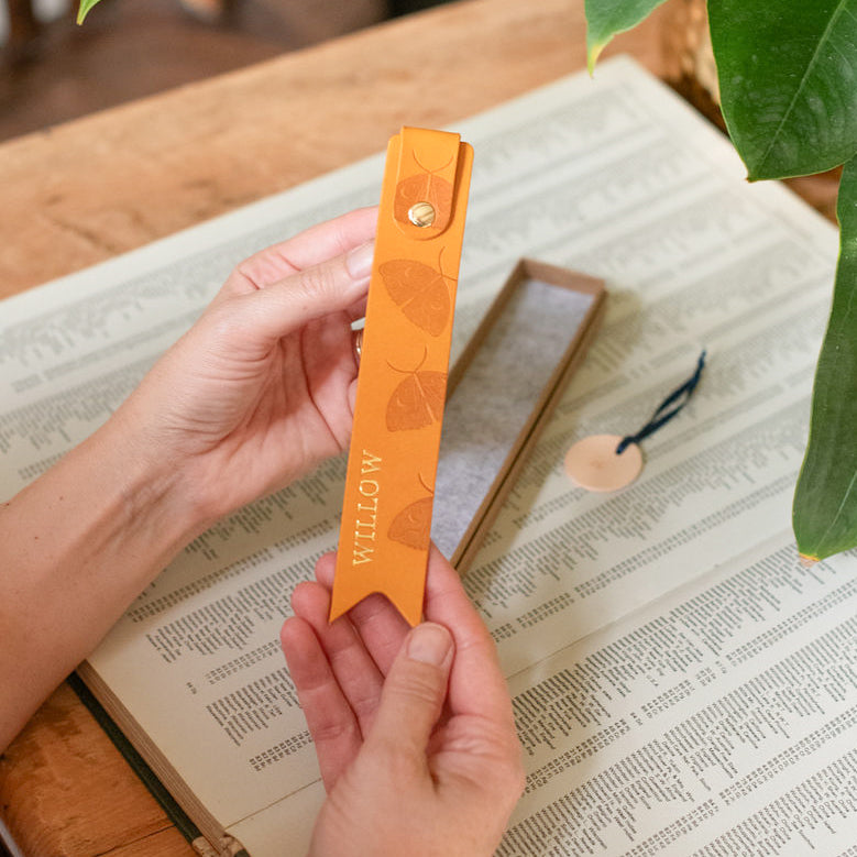 Smaller Personalised Moth Bookmark with Gift Box