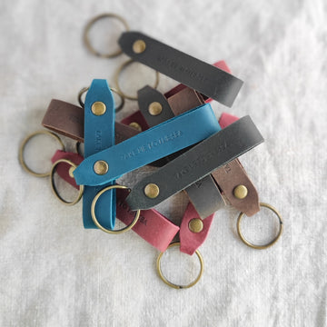 Seconds Sale Item- Lucky Dip Oiled leather 'Take me to the sea' Keyrings.